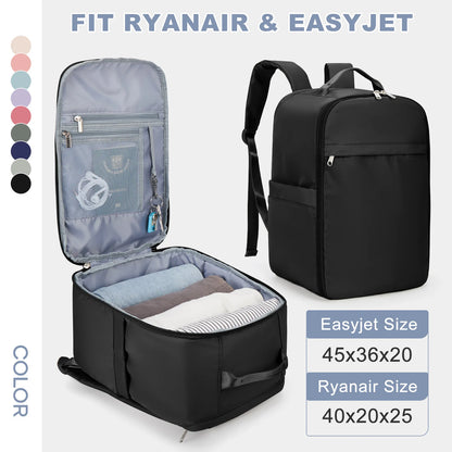 Travel Backpack 40x20x25 Cabin Bag, Hand Luggage Travel Backpack for RyanAir, Easyjet Cabin Bag 45x36x20, Laptop Backpack for Women/Men