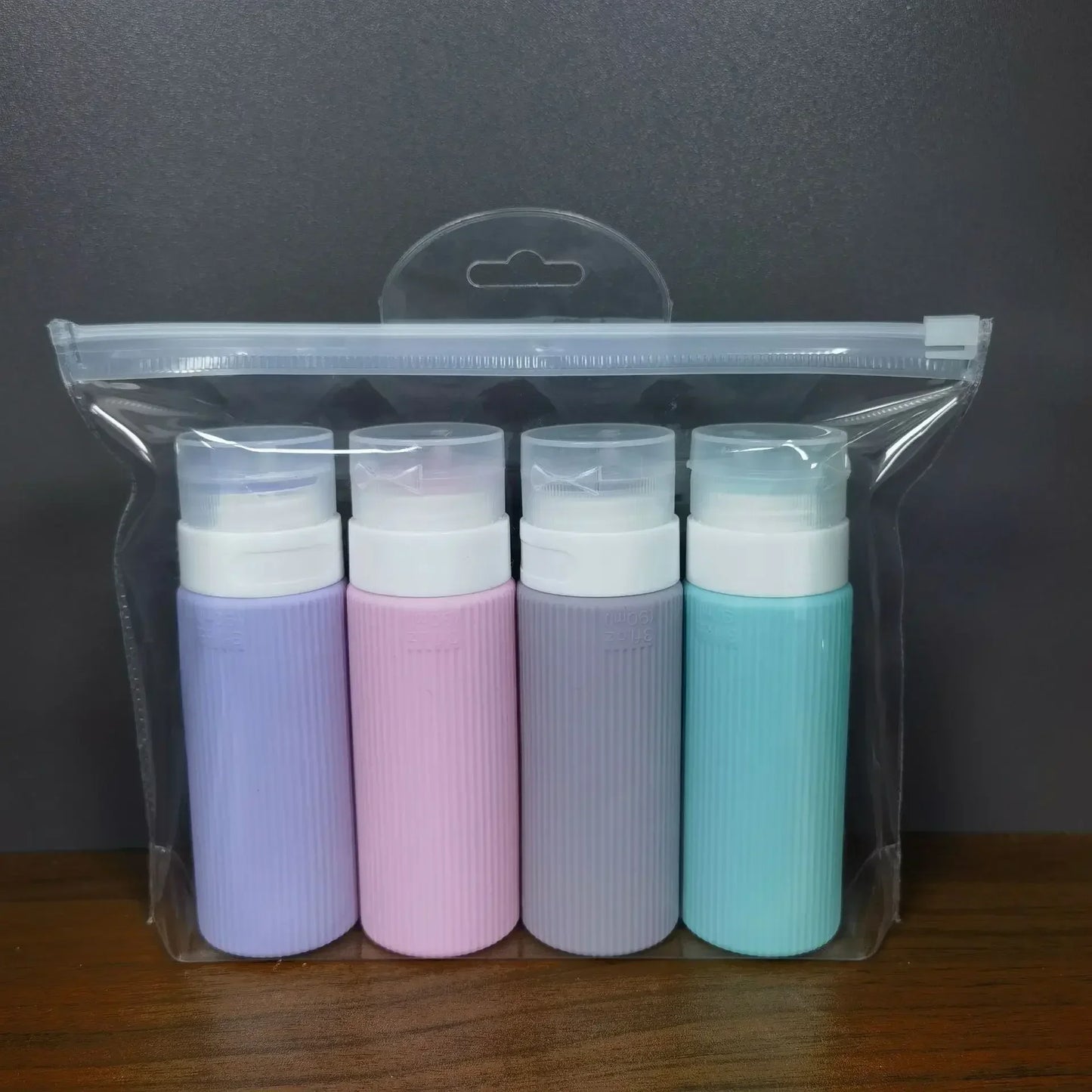 4pcs 100ML Silicone Travel Bottles Accessories Portable BPA Free Leak Proof Squeezable Size Containers Travel Essentials Sets