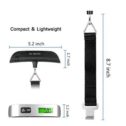 TravelEssens™ Digital LCD Display 110lb/50kg Electronic Luggage Suitcase Travel Scale Baggage Bag Weight Balance Portable Scale Tool