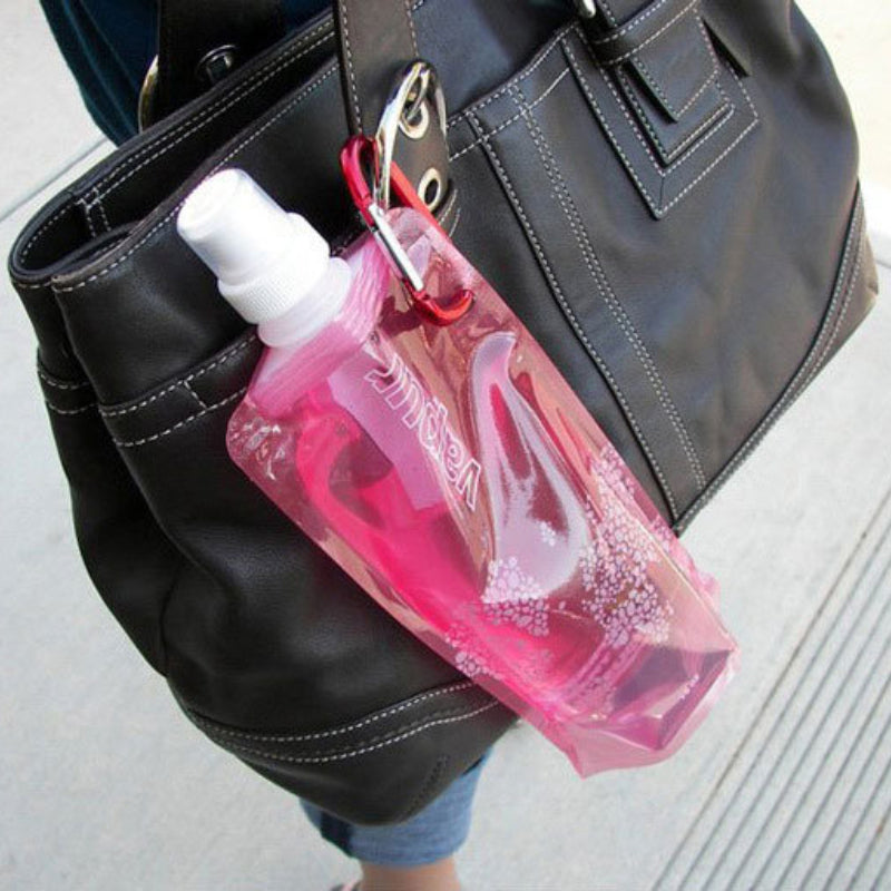 500ml Portable Folding Water Bag Creative Plastic Outdoor Sports Water Bottle Outdoor Sport  Hiking Running Supplies