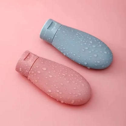 3Pcs/Set Refillable Bottle 60ml 100ml Soft Silicone Lotion Container Squeeze Tube Empty Bottle Portable Travel Shampoo Bottle