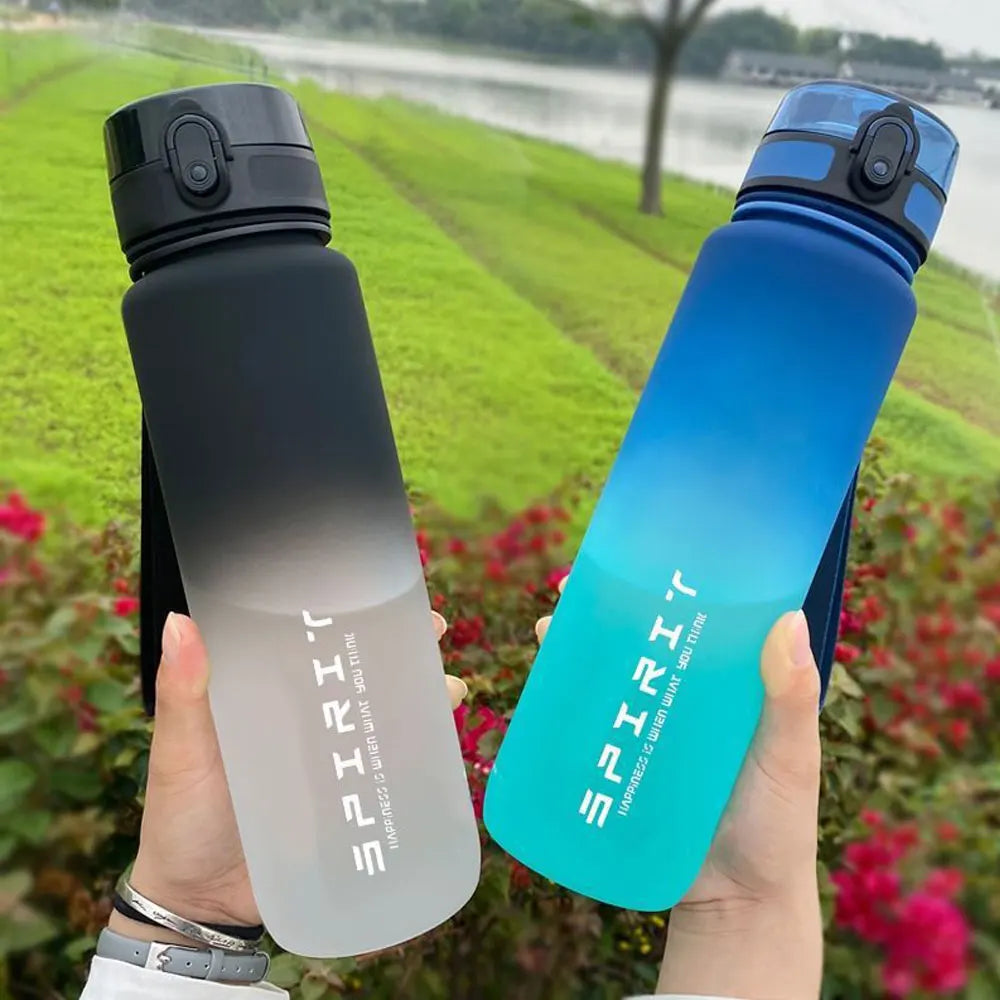 500ML/1000ML Large Capacity Sports Water Bottle BPA FREE Leak Proof Portable Reusable Plastic Cups Outdoor Travel Gym Jugs