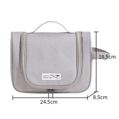 Portable Toiletry Hanging Bag Simple Girls Wash Large Capacity Men Travel Cosmetic Hook Bag Solid Color Cosmetics Storage Bag