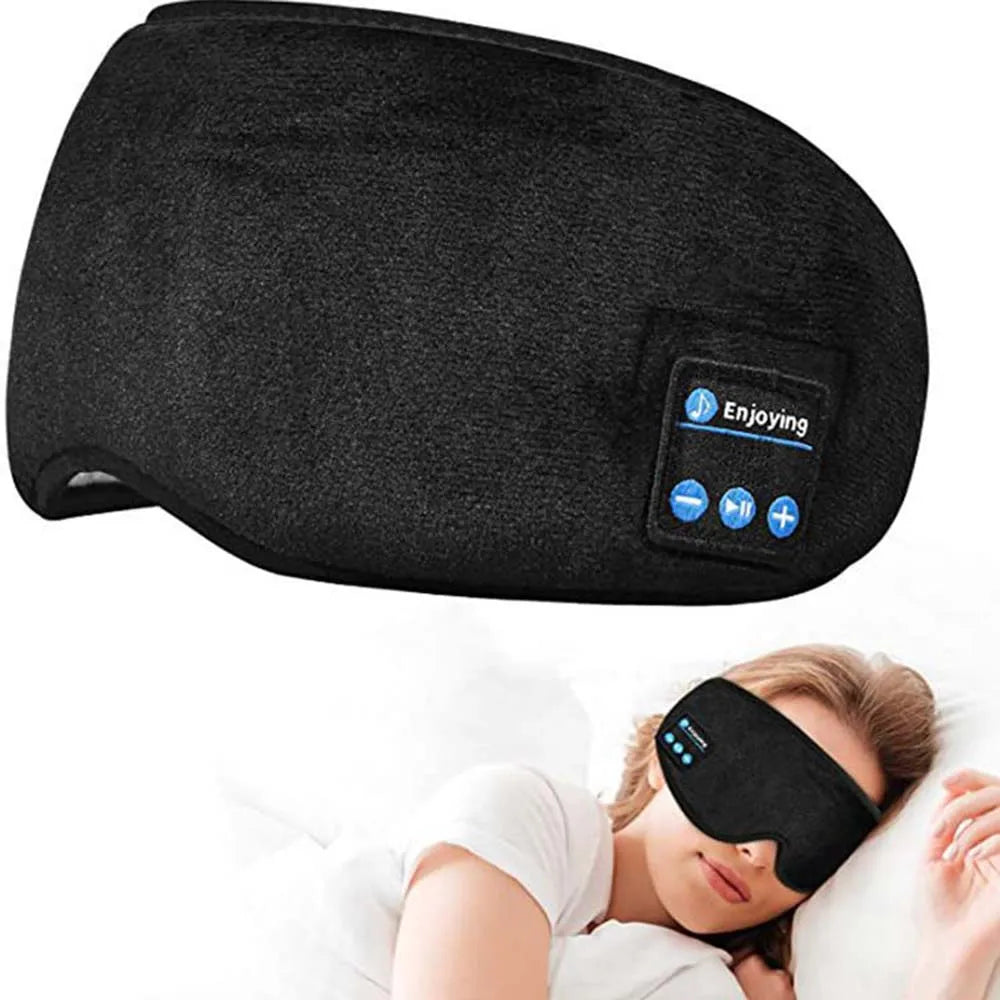 Bluetooth-compatible Sleeping Headphones 3D Eye Mask Wireless Air Travel 5.0 Headband Soft Elastic Comfortable Music Earphones