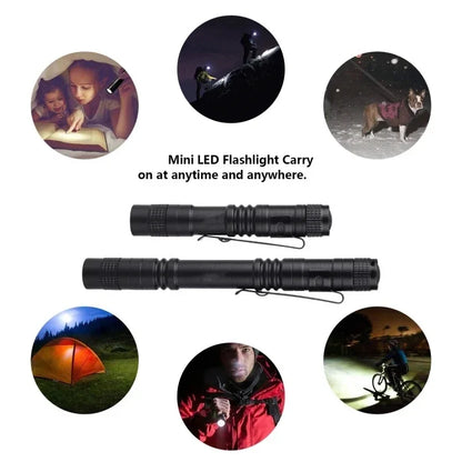 Mini LED Flashlight Pocket Pen Light Portable 1000 Lumens Waterproof Torch Using AAA Battery For Medical Outdoor Emergency Lamp