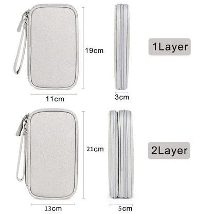 Travel Cable Bag Portable Digital Storage Pouch Charger Data Cable USB Bag Organizer Waterproof Electronic Accessory Storage Bag